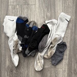 Nike Men's Assorted Socks - Black, White, Gray
